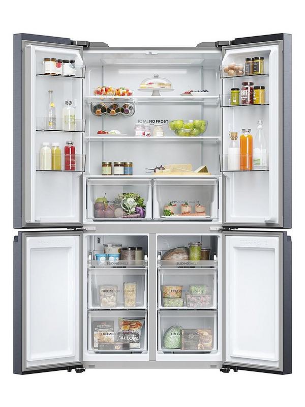 Haier Cube 90 HCR5919ENMB Total No Frost American Fridge Freezer, E Rated - Black - Image 2